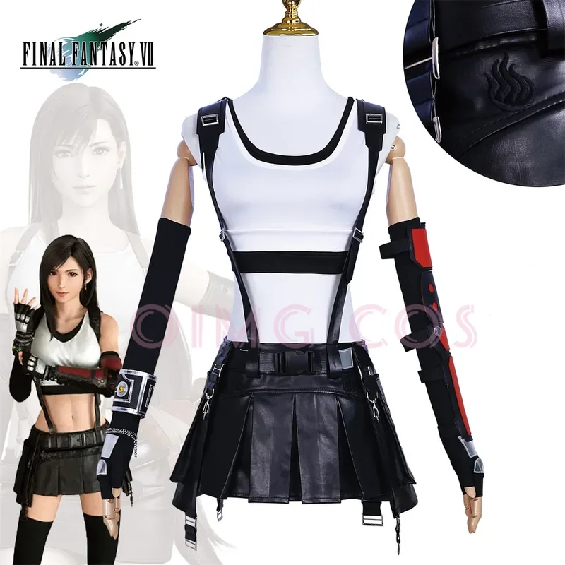 Tifa Lockhart Cosplay kostým Karneval Uniforma parochňa anime halloween rola hrania dovolenkových stretnutí kostýmy Ženské hry