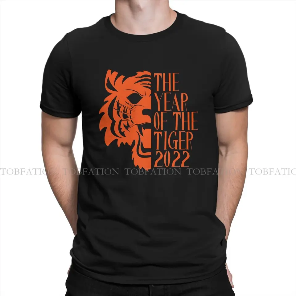 Tiger divoké zvieratá tričko pre mužov Cincinnati Bengals Rok mäkký voľný čas TEE TREND TRENDY LOASE