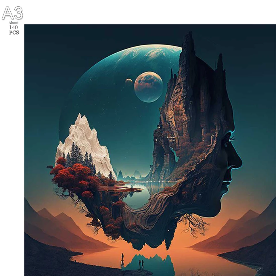 Tiger Drevené zvieracie puzzle DIY Tréner pre deti pre deti Obtiažnosť dospelých