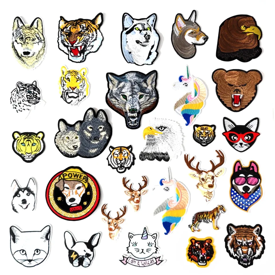 Tiger Eagle Wolf Bear Iron na záplate šitie