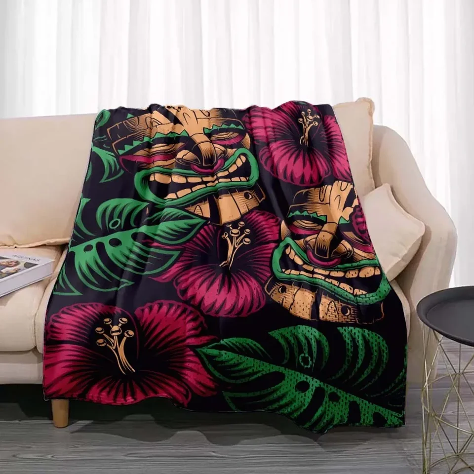 Tiki bar módny flanel hodí prikrývku letná pláž Aloha Havaj Funny Accessories Man Cave Party Domovod dekora pre krčmu klubu
