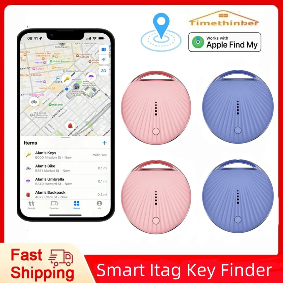 TimeThinker Smart GPS Tracker Tag Airtag práca s Apple Nájdite moju aplikáciu itag anti stratená letecká značka lokalizačný nález pre domáce zvieratá pre iOS