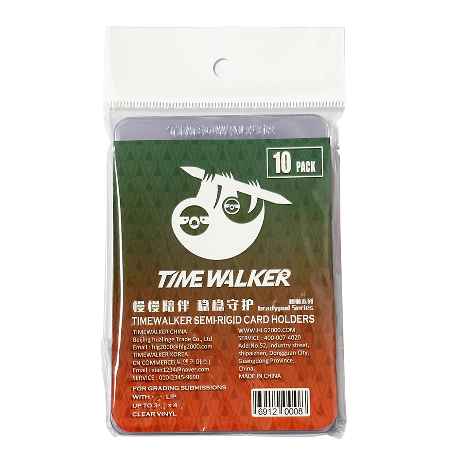 Timewalker Semi-Rigid Držitelia kariet 10Count Premium Card Goding Držitelia podriadenia s ochrannými rukávmi 1/2 