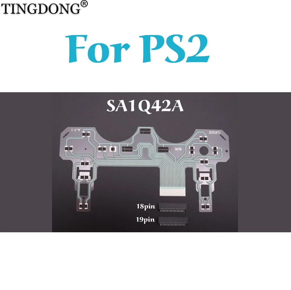 Tingdong Controller Opravy Časti PCB Rif Circuit Board 18pin SA1Q42A pre PS2 DualShock 2 W/ 18pin alebo 19pin Socket Connector