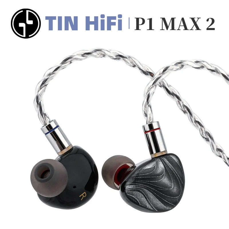 Tinhifi P1 Max II Hifi in-uší slúchadlá 14,2 mm planárne IEMS káblové slúchadlá pre audiofilových hudobníkov P1 max 2