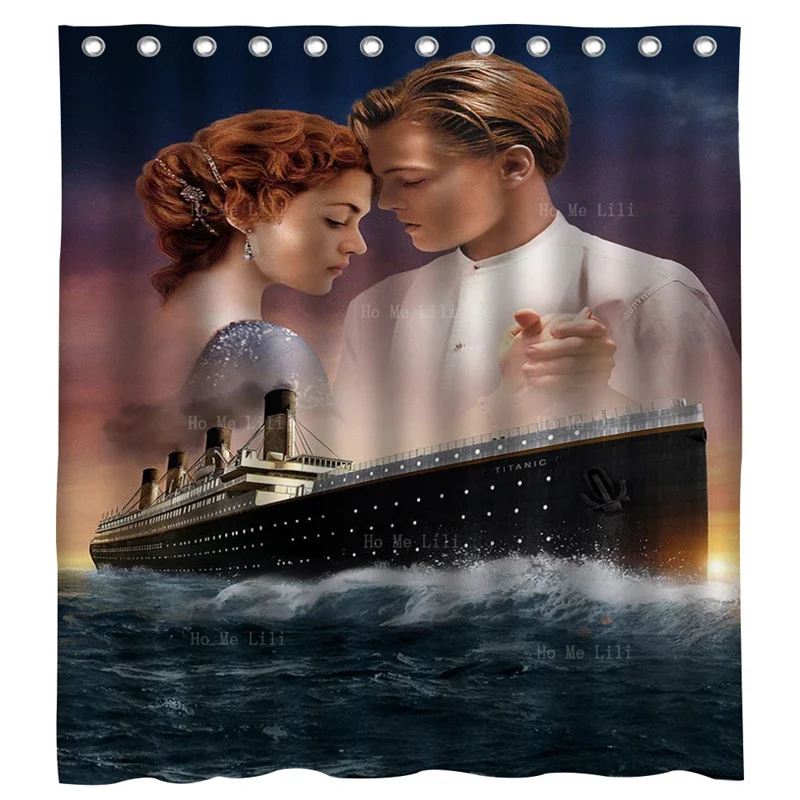 Titanic Movie Vintage Plagáty dekoratívne umenie nouveau páv čarodejníckeho sprchového závesu od Ho Me lili pre kúpeľňu dekor