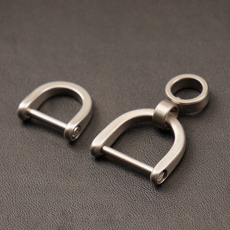 Titanium D Ring Key Shuckle U Tvar Key Ring Horseshoe spona pre auto FOB DIY Kožený organizátor Keychain