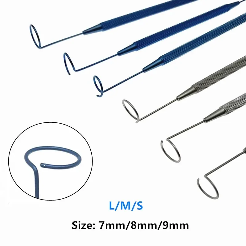 Titanium z nehrdzavejúcej ocele s dvojitým koncom pigtail oftalmická sonda Eye Eye Veterinary Chirurgické prístroje
