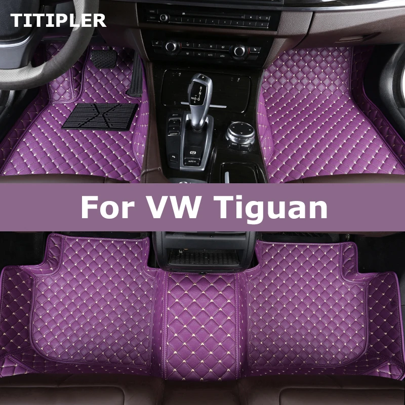 Titipler Vlastné podlahové rohože pre vozidlo pre VW Tiguan Automatické koberce Foot Coche Accessories