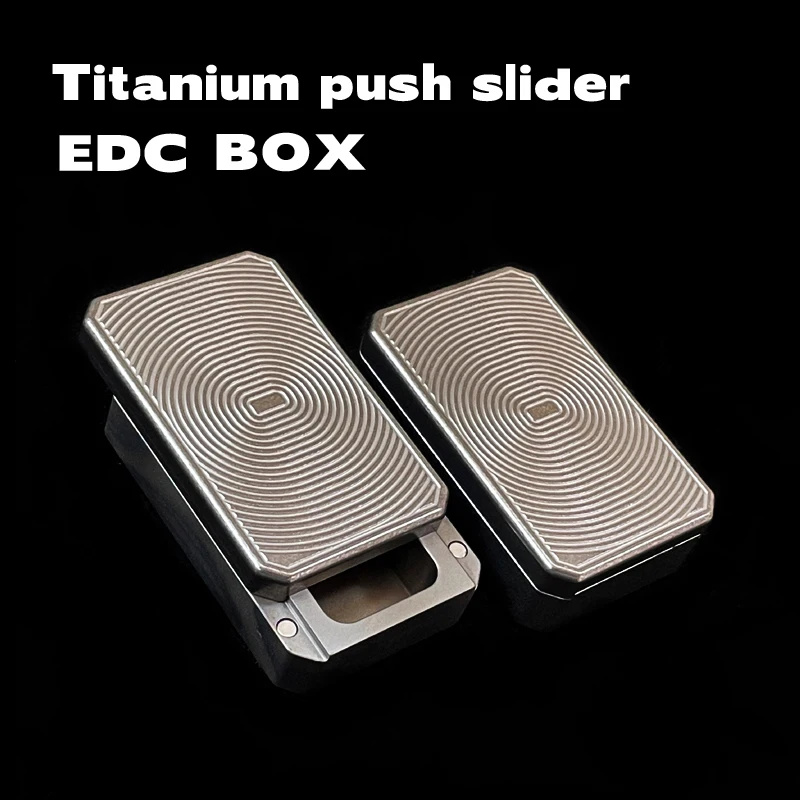 Titánový úložný priestor EDC Clicker Speed ​​Case Candy Pill Cigarette Box Fidget Gadgets Tool Stlačte hračky s posúvačom PPB Fidget Hračky