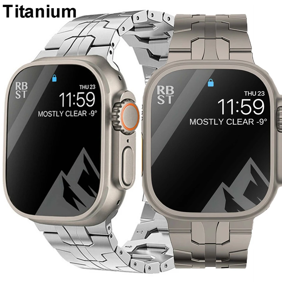 Titánsky remienok pre Apple Watch Ultra 2 49 mm luxusný obchodný náramok pre IWATCH 10 9 8 7 SE 46 mm 45 mm 41 mm 44 mm 42 mm 40 mm