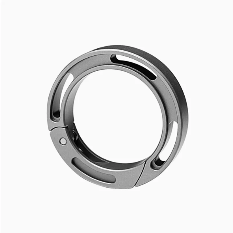 Titány zliatiny zliatiny Klávesnice Mechanický tlačový kruh kruhový kruh prívesok Light Strong EDC Gadget Rýchle uvoľnenie Klávesové krúžky Carabiner Clip