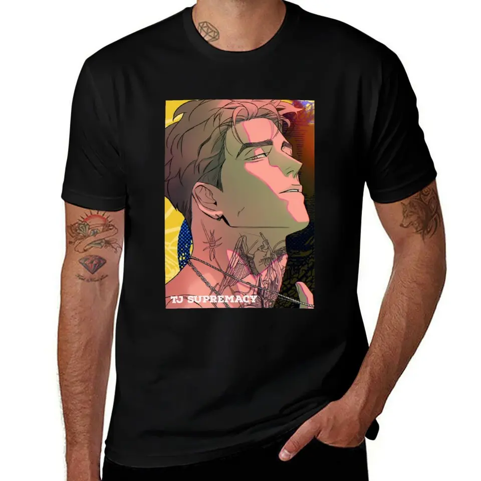 TJ Taejoon mokré piesočné tričká Tričko Grafické anime figúrky grafické tričko vintage dizajnér t tričko muži