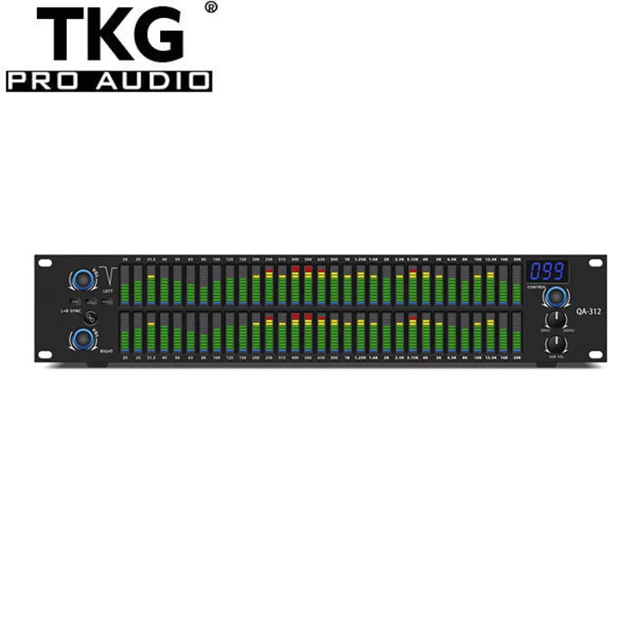 TKG EQ-331 Dual-Cannel Professional Digital Crossover 31 Bands Audio Sound Equalizer Audio Graphic Equalizer pre javiskový koncert