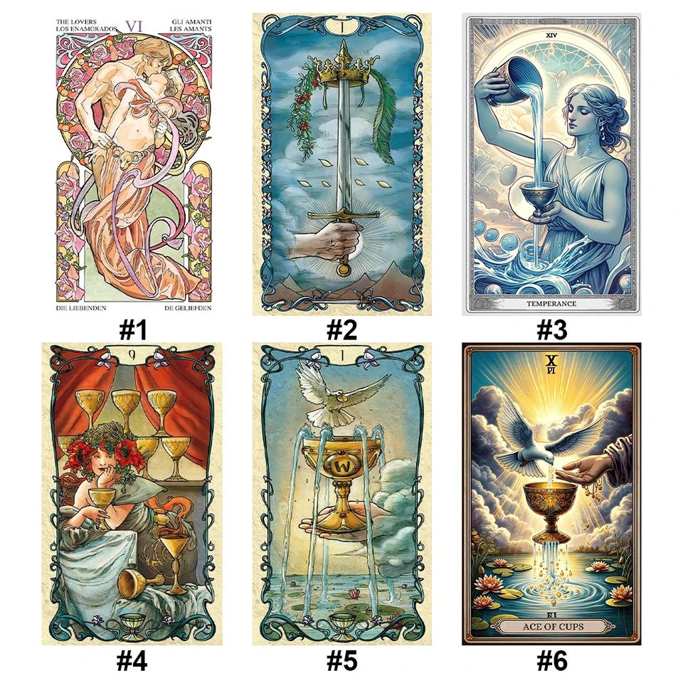 Tlačené tarot 5D DIY Diamond Painting Plné výšivky Eco-Cotton vlákno 11ct Cross Stitch Kit