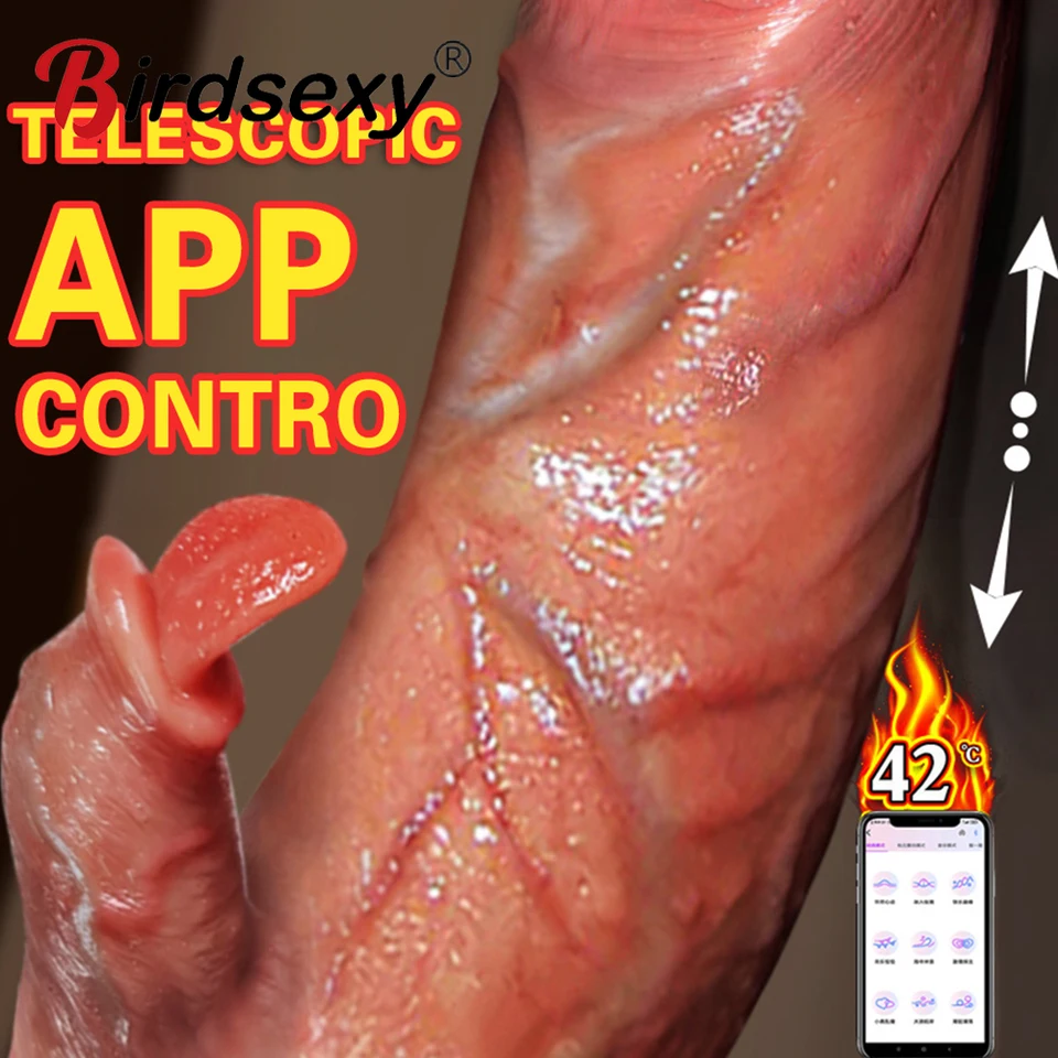 Tlačiaca aplikácia Vibrátor dildo pre ženy realistický penis Big Dick Hating s prísavenými pohármi Vibrátory sexuálne hračky pre dospelých 18