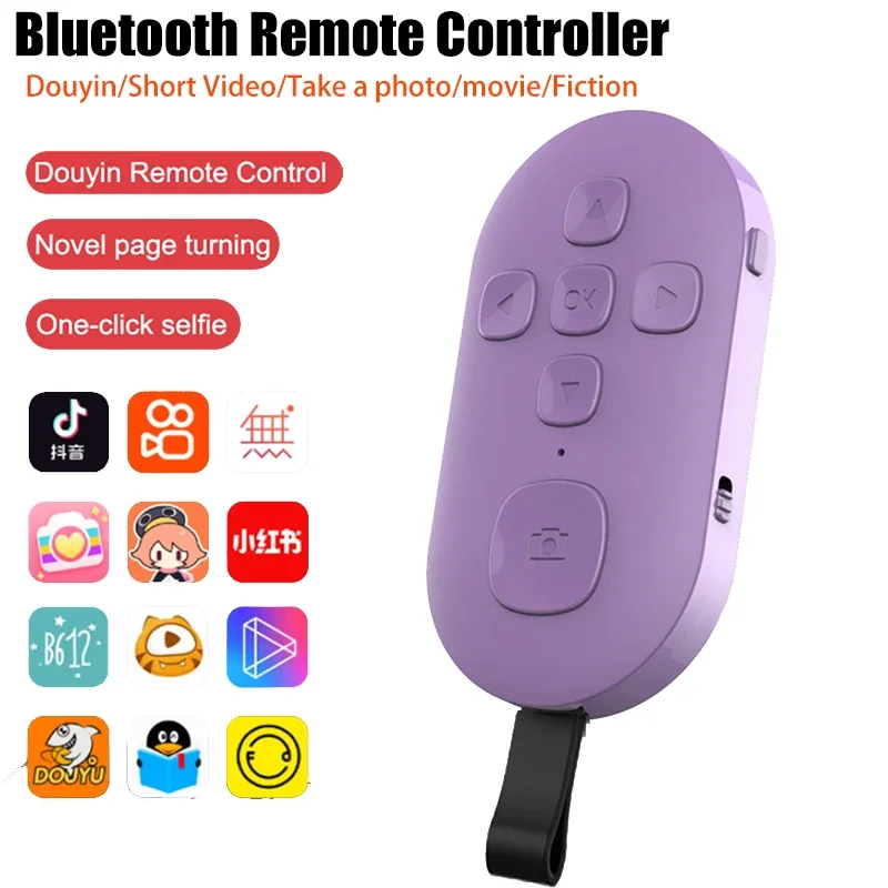 Tlačidlo Bluetooth 5.0 pre diaľkový ovládač pre mobilný telefón Selfie Shutter Release TIK Tok E-kniha