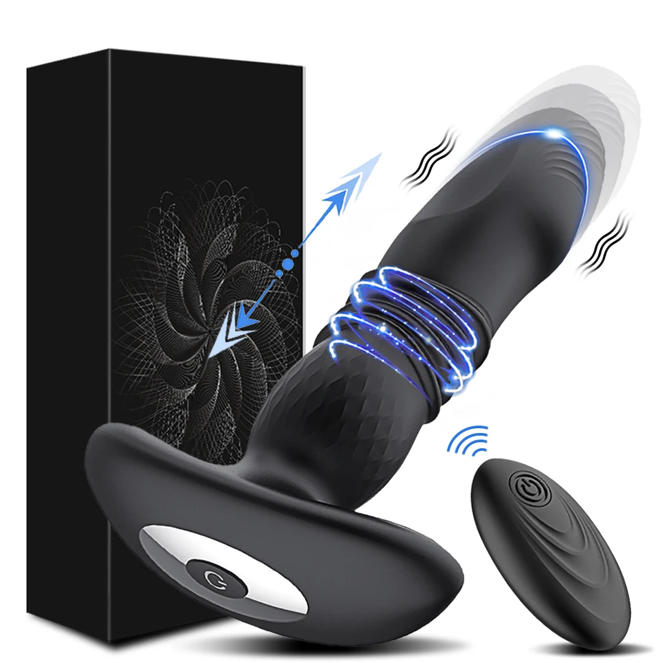 Tlačidlo Dildo Anal Vibrator Butt zástrčka bezdrôtového diaľkového prostaty Massager zadok Dospelý tovar Sex Sex Hračky pre mužov Ženy buttplug
