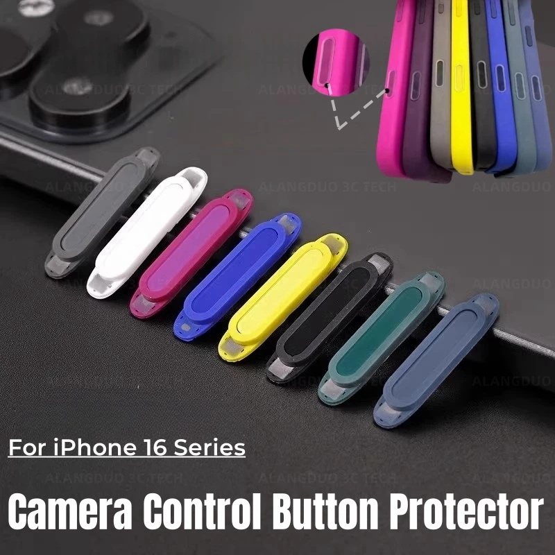 Tlačidlo na ovládacie tlačidlo Kompatibilné pre iPhone 16 Pro Max 16 Plus iPhone 16 Series Series Silikone Side Touch Button Protector Sticker