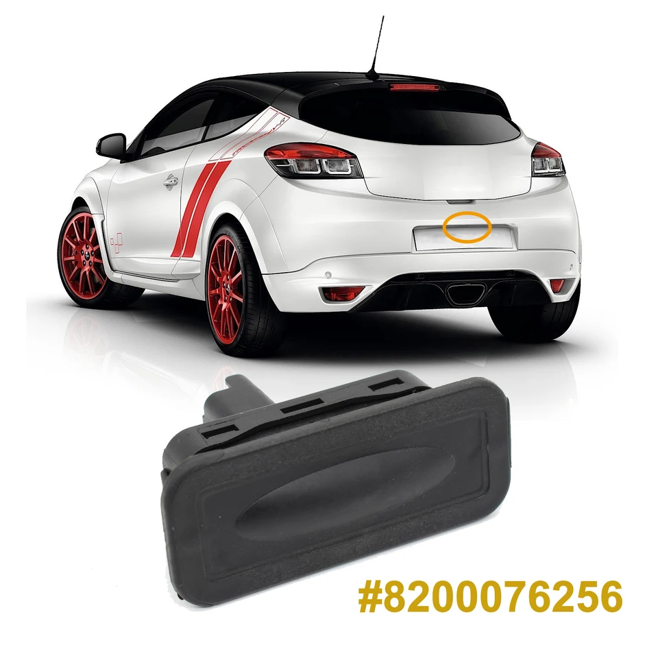 Tlačidlo prepínača Tailgata na batožinové auto pre Renault Clio Mk3 Mk4 Megane Mk2 Mk3 Captur Scenic Kangoo Laguna Modus 8200076256