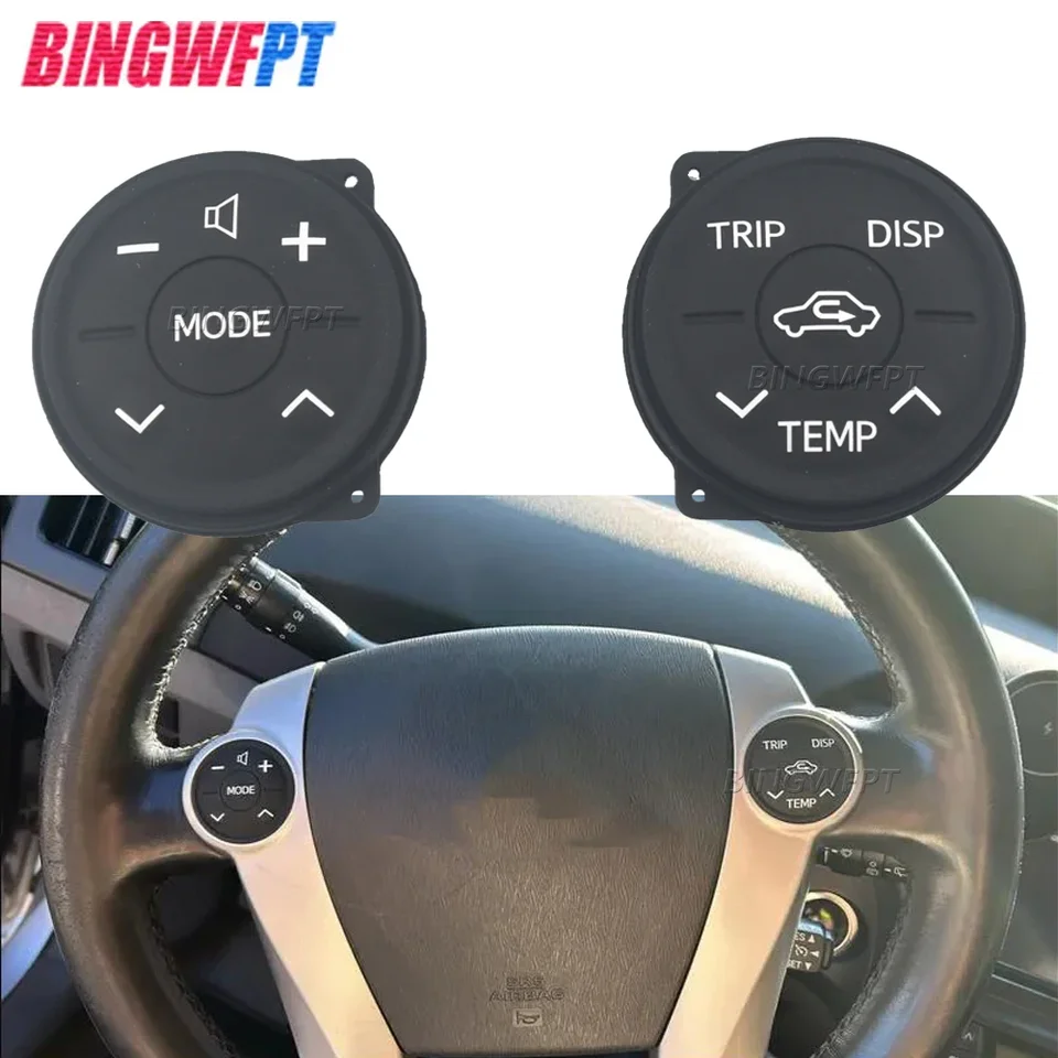 Tlačidlá automobilov Nový ovládací panel na spínač volantu pre Gumber pre Toyota Prius 30 2009-13 Prius Eco 2010-13 Prius ZVW30 XW30 10-13