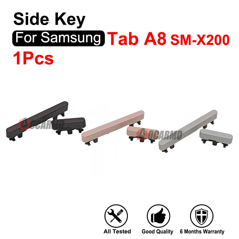 Tlačidlá tlačidla Black Side Tlačidlo Výmena dielov pre Samsung Galaxy Tab A8 X200 SM-X200