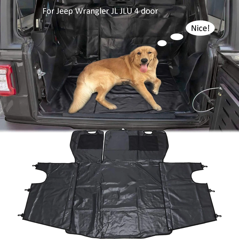 TM Pet Dog Cover Cover Cargo Liner Black Hammock Style pre Jeep Wrangler Jl JLU 4 Doráš