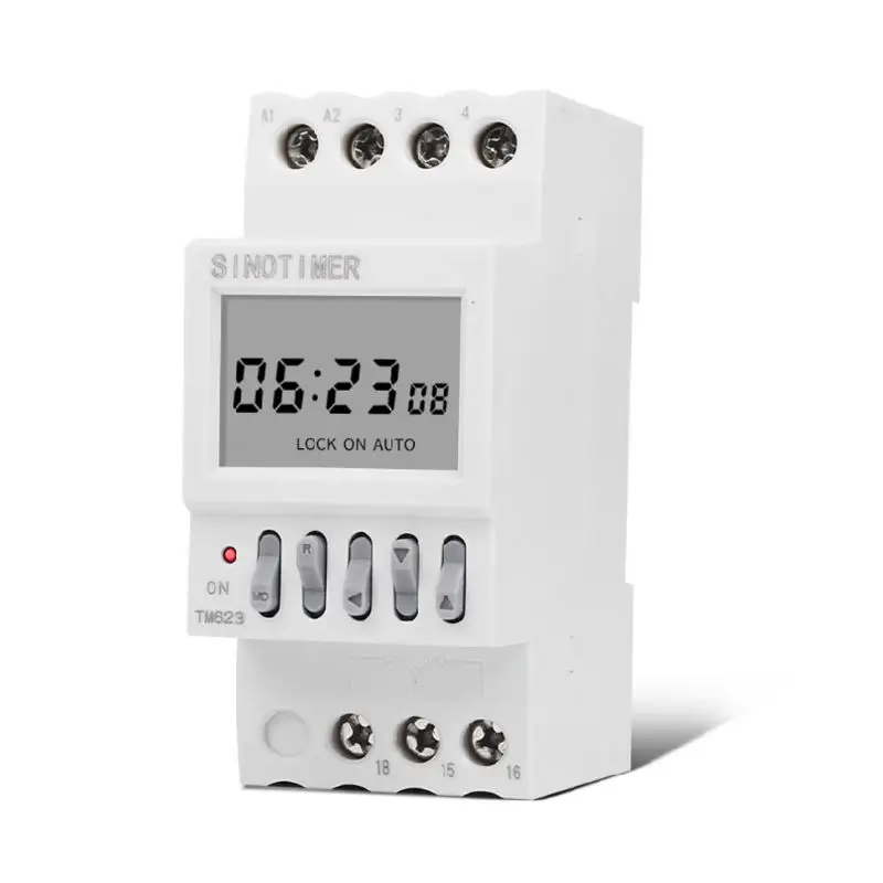 TM623 220V Programovateľný astronomický časový spínač s zemepisnou zemepisnou zemepisnou zemepisnou zemepisnou šírkou DIN Rail RELEPLE RELEVER CORNATION SMART Home Tool
