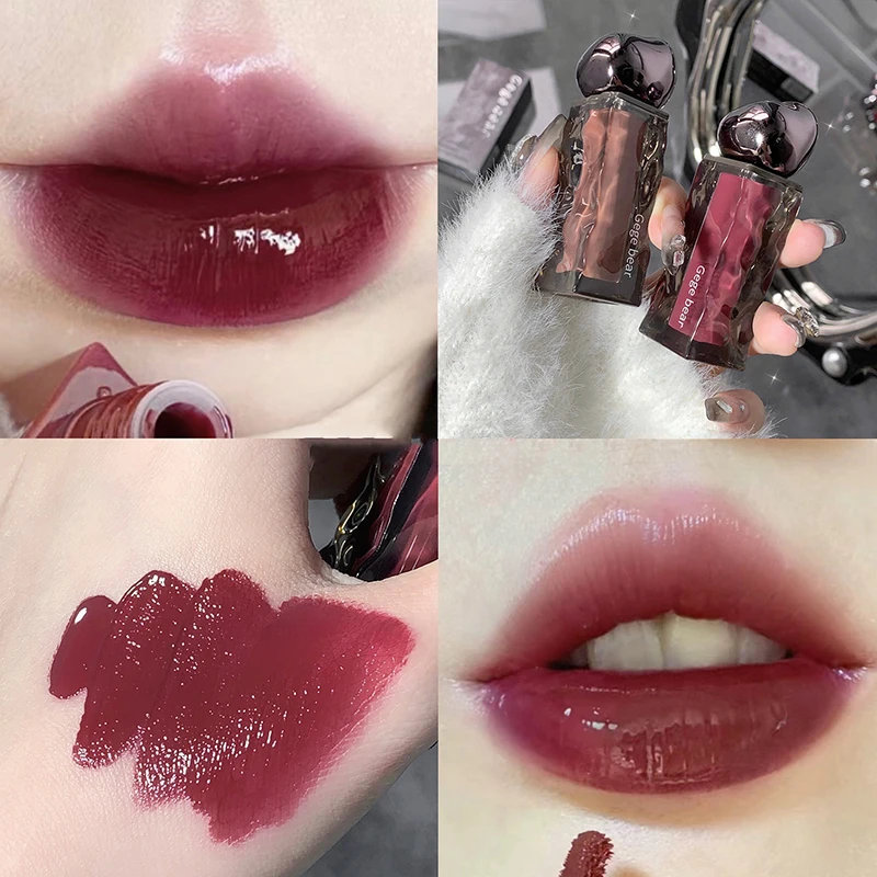 Tmavo fialová pera lesk na vodné svetlo Longing Longing Clear Hydratize zrkadlo ružový broskyň