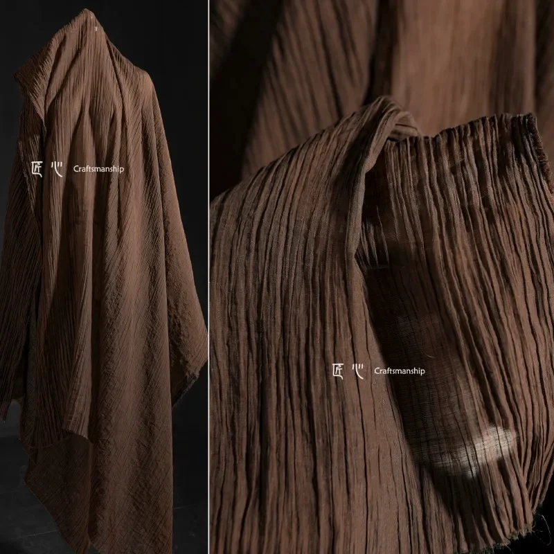 Tmavo hnedá roklina Rayon Cotton Tkru