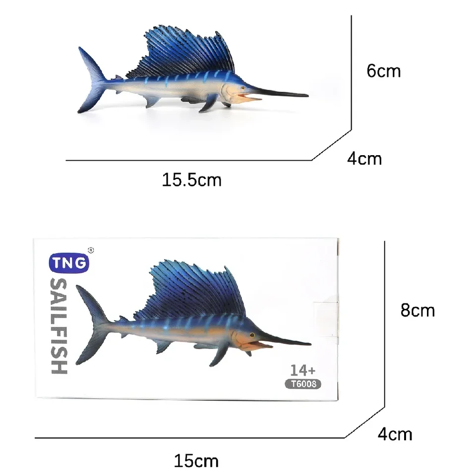 TNG Blue Swordfish Figures Morine Life Model Gift s krabicou