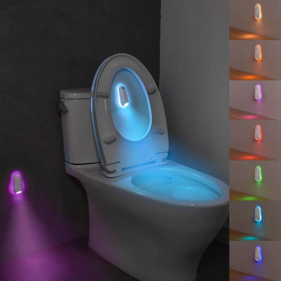 Toaletné nočné svetlo Senzor pohybu Svetlo toalety svetlo RGB 7Color Mana