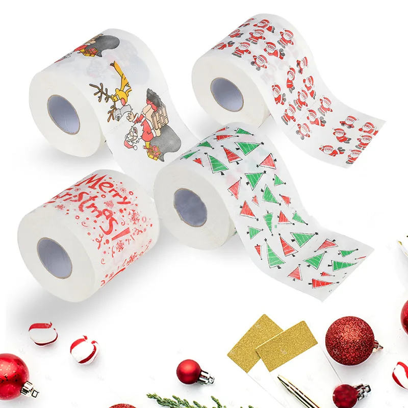 Toaletný papier vianočný vzor Series Roll Paper Santa Claus Reindeer