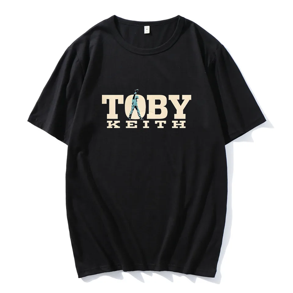 Toby Keith tričká Hip hop bavlnená bavlna s krátkym rukávom Muži/dám módne Funko Pop Tees Tops Tops estetické grunge top aldult Streetwear