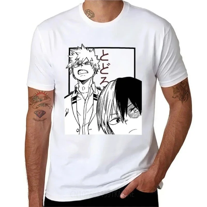 TODOROKI A KATSUKI BAKUGOU Tričko NAVRHOVAJÚ COLY Navrhnite svoje vlastné odevy anime mužov