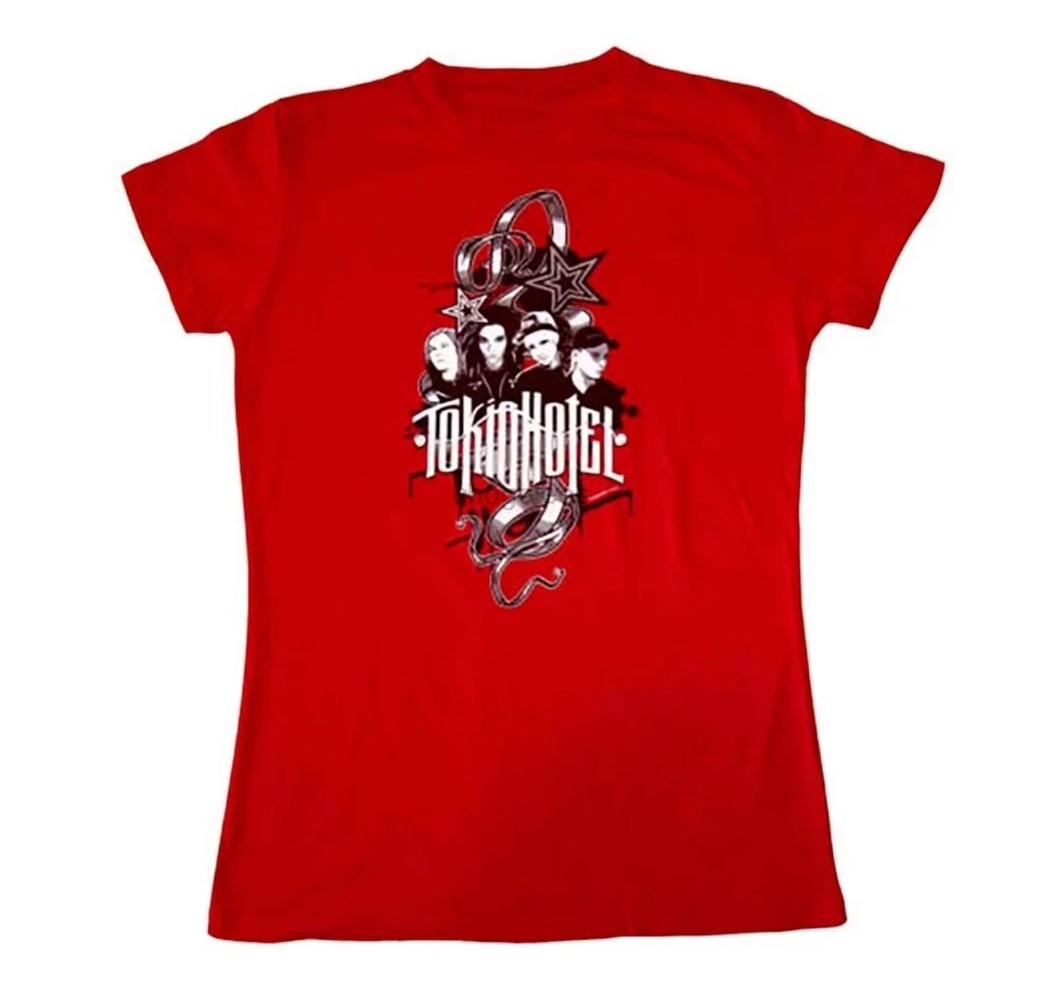 Tokio Hotel - Juniors T tričko Top značka Red Cotton S -5XL Men and Women