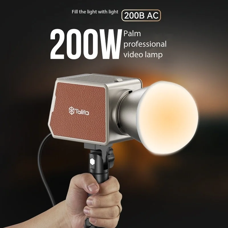 TOLIFO PL-200B 200W LED VIDEO LIGHT prenosné COB CONDUAL osvetlenie pre tvorca obsahu vlogger video fotografia