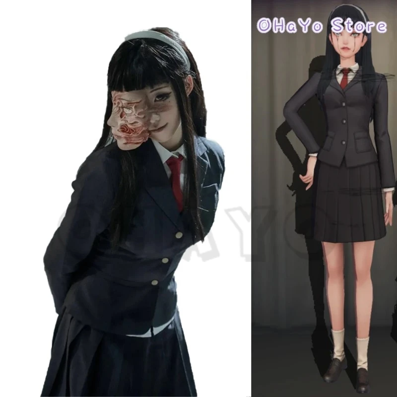 Tomie kawakami Tomie Cosplay kostým parochňou snov čarodejnica IDV Identity proti Halloween Horror Cosplay Comic Women JK School Uniformy