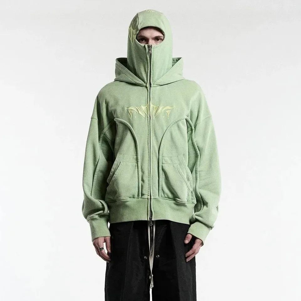 Tommy Sinny Y2K Retro Zip Up Hoodie Double Hat Design Cold Wart Warm Woodie Men Ženy Harajuku Hoodie 2025