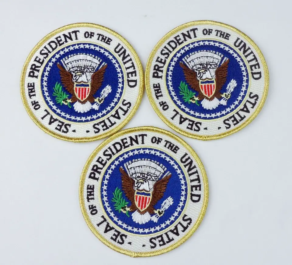 Tomwang2012. 3PC American USA Prezident SEAL Vyšívaný záplata US SEW/Železo na 3 1/2 '' náplasti