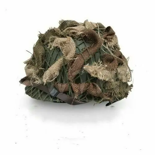Tomwang2012. WW2 WWII americká armáda Pechota Camouflage Camouflage Sieť a pytlovina maskovacia vojna Reenactments