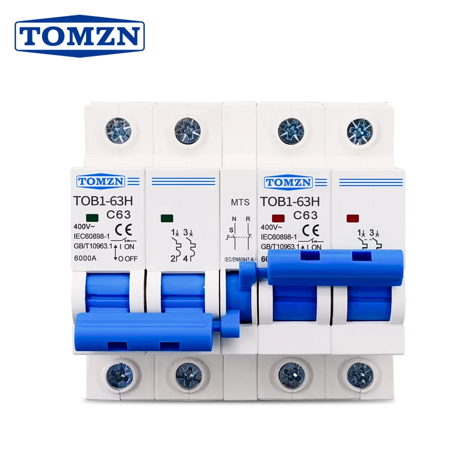 Tomzn 2p Plus 2p MTS AC Dual Power Manual Prenosový spínač Spínač MCB 50Hz/60Hz