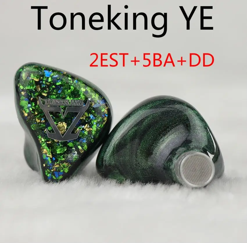 TONEKING YE 2 ELEKTROSTATIC 5 Vyvážená armatúra 1 DYNAMIC 2EST+5BA+DD Hybridný HIFI hudobný monitor audiofilu mmcx slúchadlá ES12