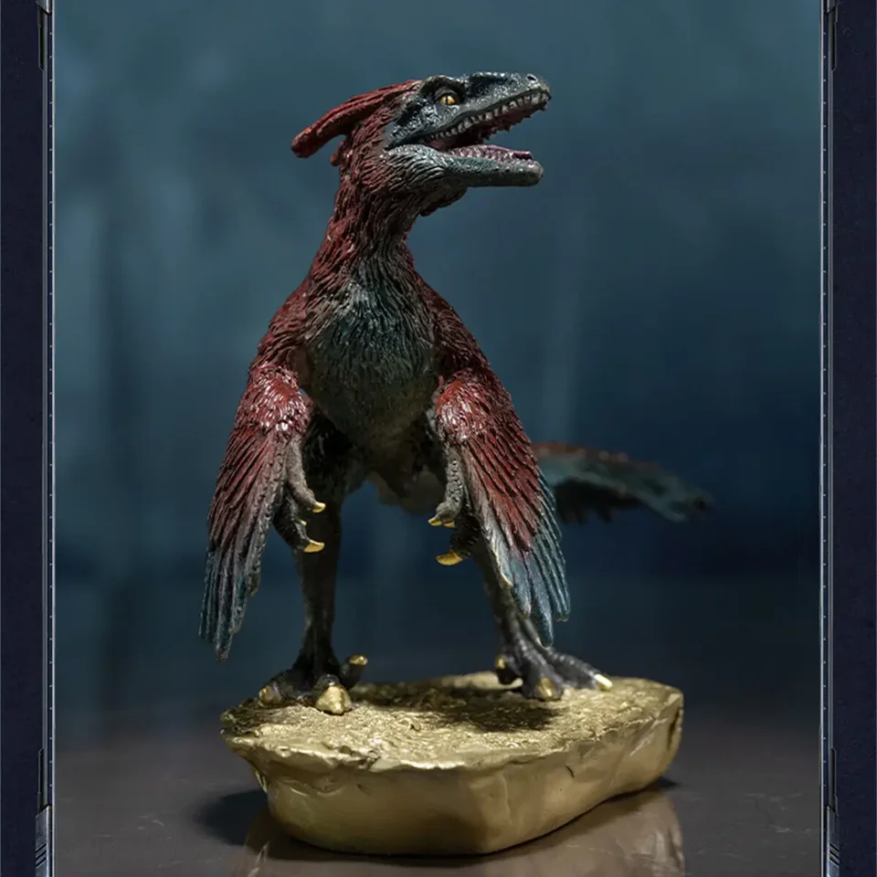 Tongshifu 1/20 Pyroraptor Olympius Model Brass Dinosaur Saurischia Socha dekora