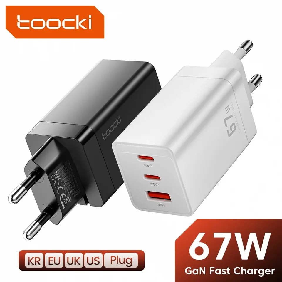 Toocki 67W Gan USB C nabíjačka rýchly poplatok 65W QC4.0 PD 3.0 45W USB C Typ C Fast USB nabíjačka pre iPhone 15 14 13 12 Pro MacBook