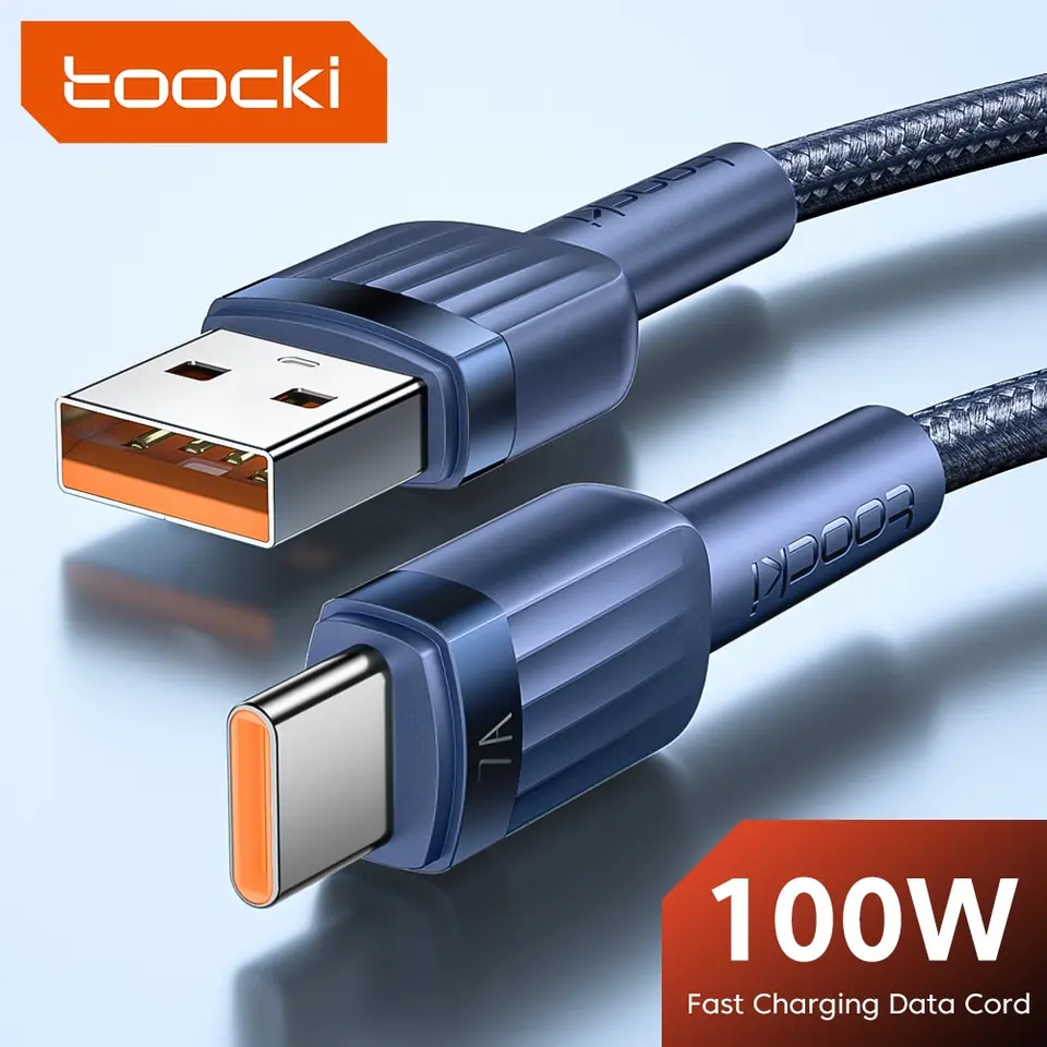Toocki 7a Typ C Rýchle nabíjacie kábel pre Realme Huawei P30 USB C nabíjačku kábel mobilného telefónu pre Samsung OnePlus POCOF3