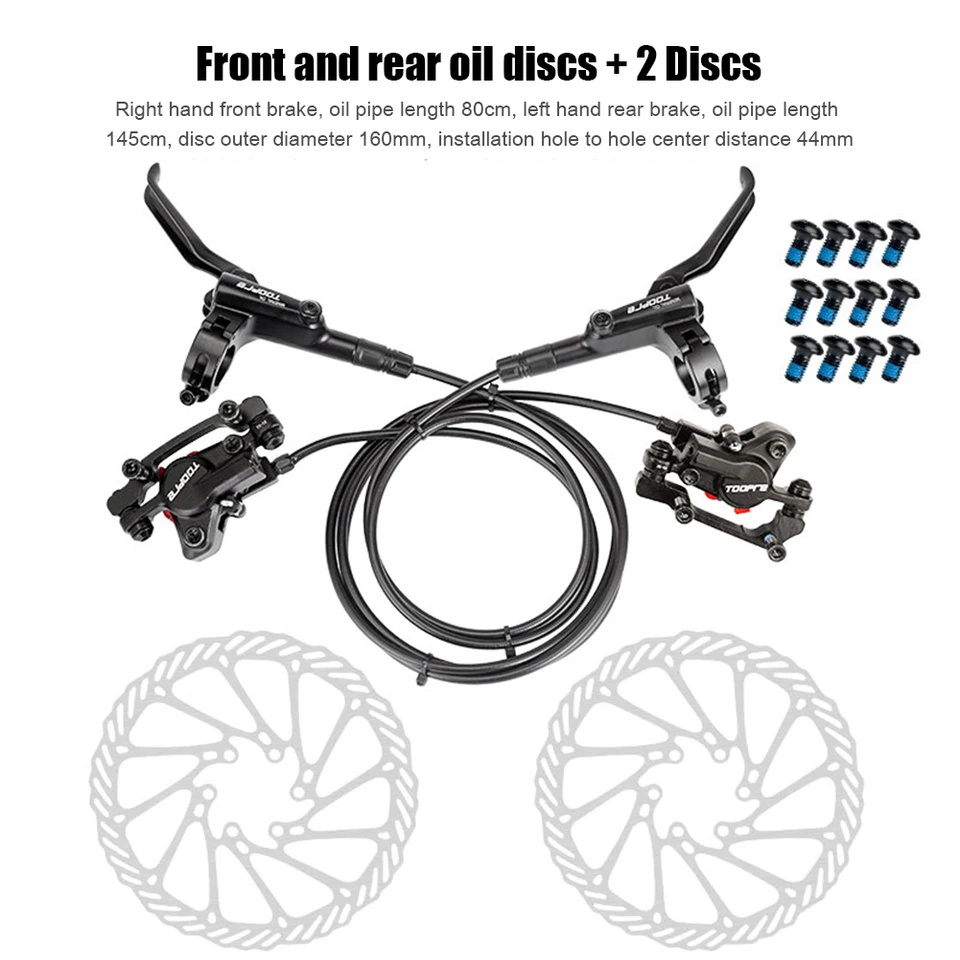 Toopre Hydraulická brzda MTB Mountain Bike Disc Brzdenie MT200 BRKZY MOUNTICKÝ BIKE HYDRAULICKÁ PREDNÁ BRZDA/KONTROLA BRZDY ÚDRŽBA ÚDRŽBA