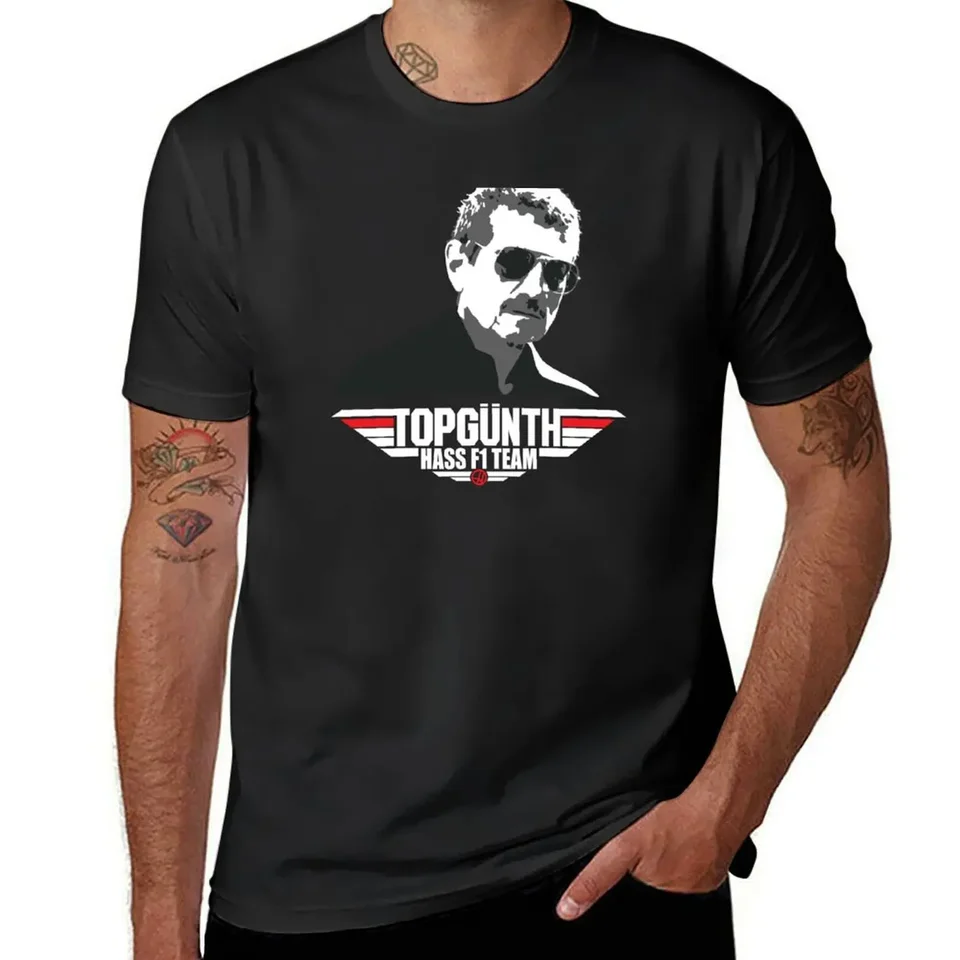 Top Gunth Gunther Steiner - F1 Tričko Man T tričko Blue Archív Men Cvičenie tričko