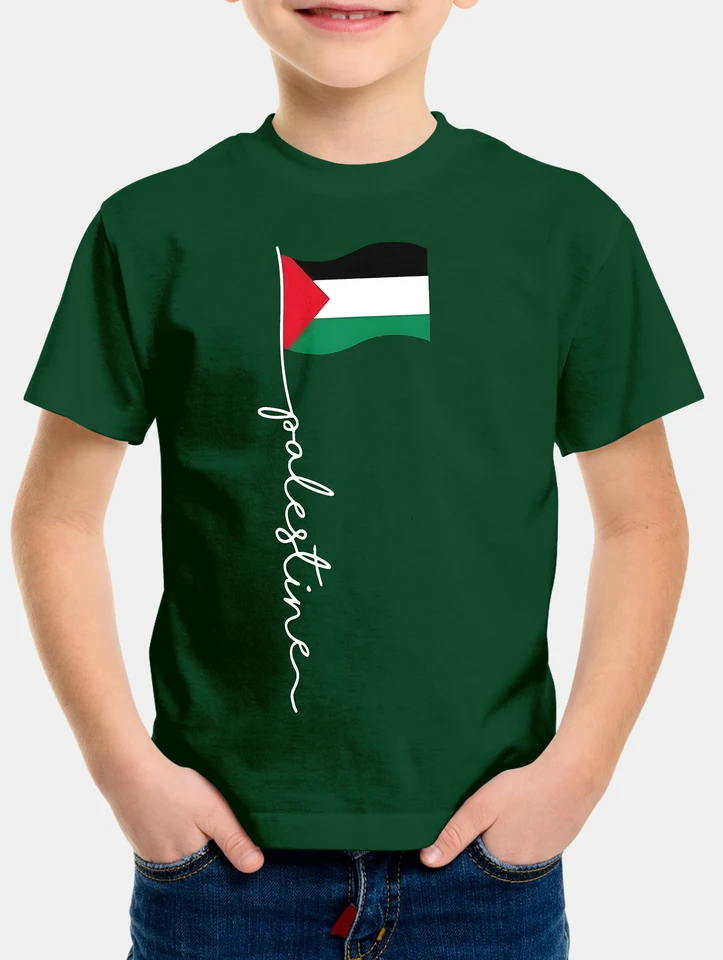 Top oblečenie pre deti Tričko pre chlapca z detskej palestínskej vlajky oblečenie chlapcov s krátkym rukávom 2024 detské oblečenie Ronaldo Tops