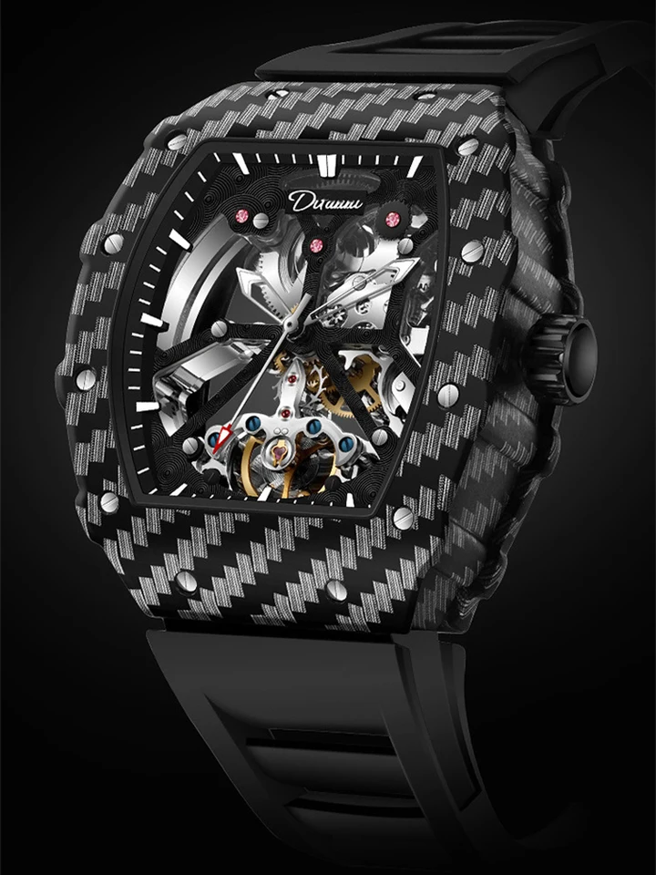 Top značka luxusná módna tourbillon hodinky muž luxusné kostrové hodinky pre mužov náramkové hodinky Mužské hodiny nové darčeky relogio maskulino
